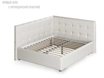 Кровать Nuvola Sabina угловая Velutto 14 90х190