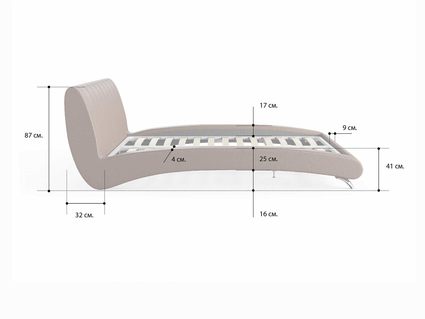 Кровать Сонум Verona Экокожа Белая 120х190
