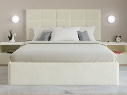 Кровать Lonax Адель велюр Dolly-17 (с основанием) 180х200