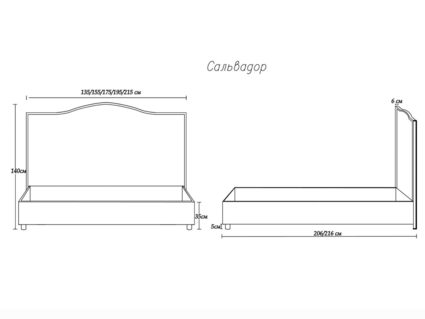 Кровать Димакс Сальвадор Альбус 200х190