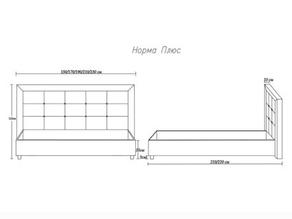 Кровать Димакс Норма + Нуар с подъемным механизмом 160х190
