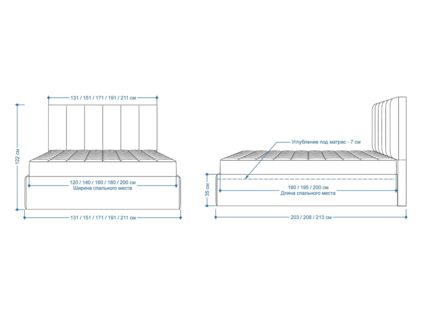 Кровать Lonax Милана велюр Dolly-3 (с подъемным механизмом) 120х195